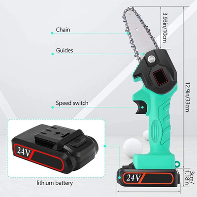 OEM 500W ব্যাটারি কর্ডলেস কমপ্যাক্ট মোবাইল হ্যান্ড হেল্ড রিচার্জেবল চেইন স মিল