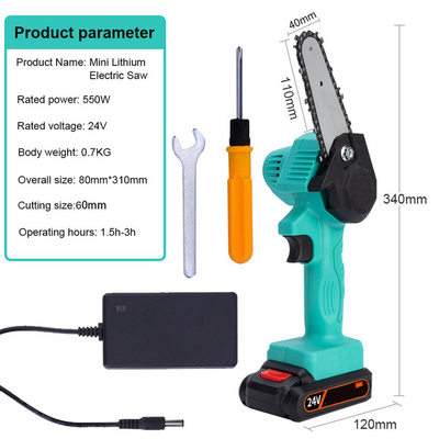 OEM 500W ব্যাটারি কর্ডলেস কমপ্যাক্ট মোবাইল হ্যান্ড হেল্ড রিচার্জেবল চেইন স মিল