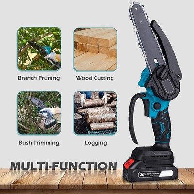 ব্যাটারি এবং চার্জার সহ 550W 12m/S পোর্টেবল হ্যান্ডহেল্ড কর্ডলেস চেইনসো